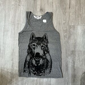 Gray Wolf Graphic Dog Tank by